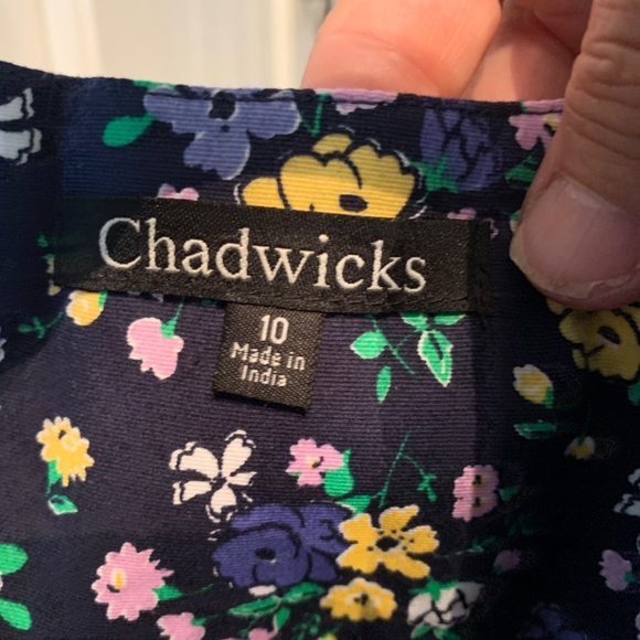 Chadwick’s sleeveless button‎ down floral dress. Worn a few times - Picture 2 of 5